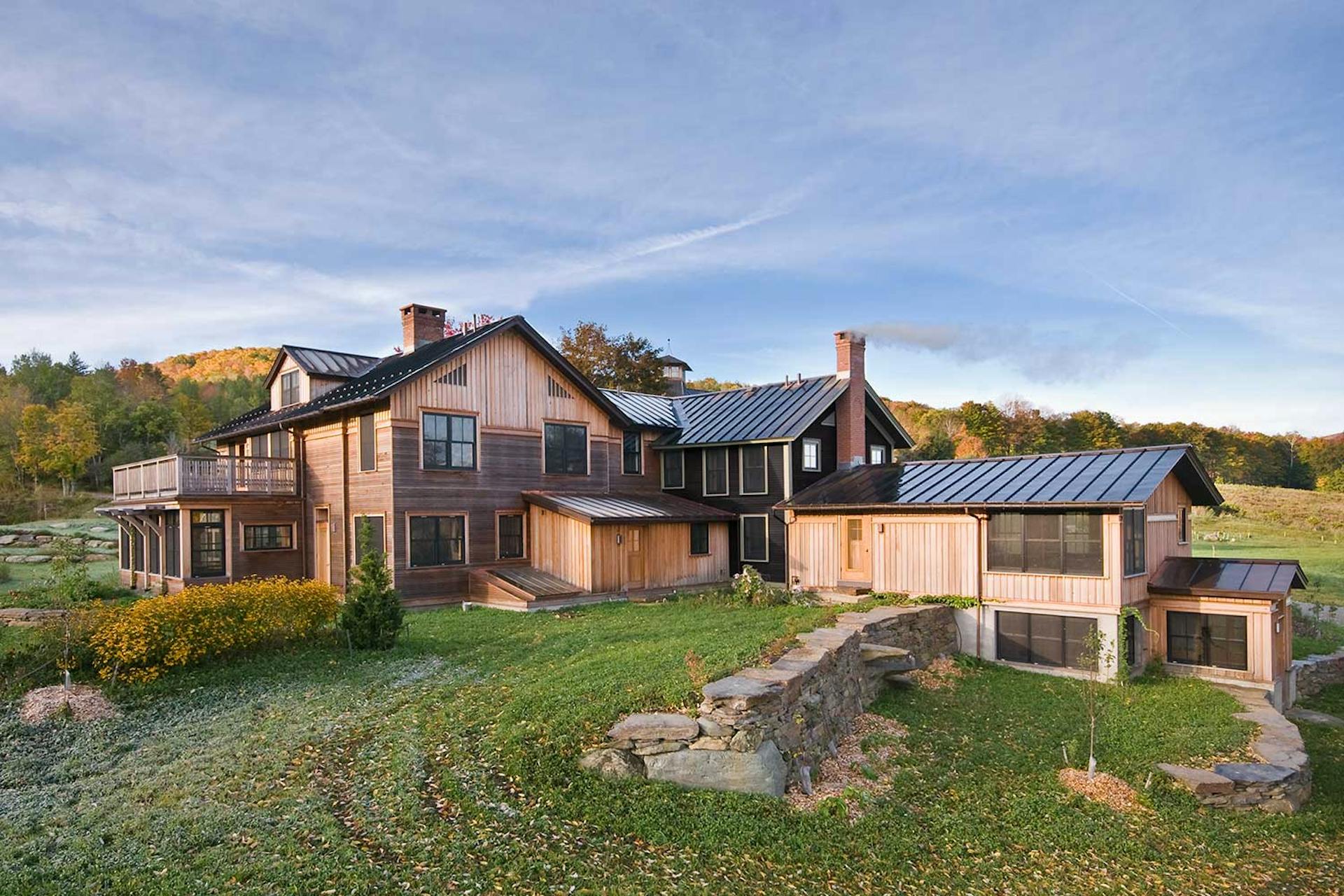 SHO Farm: vegan wild farming in a cold climate | c. 2007 farmhouse & eastern section of our newly installed perennial food system