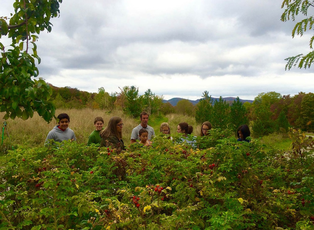 SHO Farm: vegan wild farming in a cold climate | elementary school class from montpelier participating in one of the many educational workshops & tours that we host throughout the year